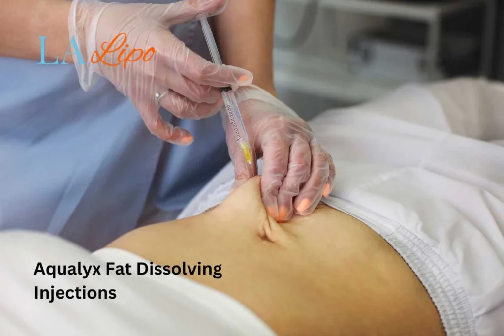 woman having fat dissolving injections Romford in the stomach