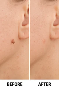 Skin tags removal Romford before and after