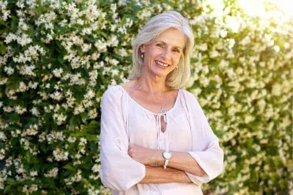 Older woman happy with urinary incontinence treatment Romford