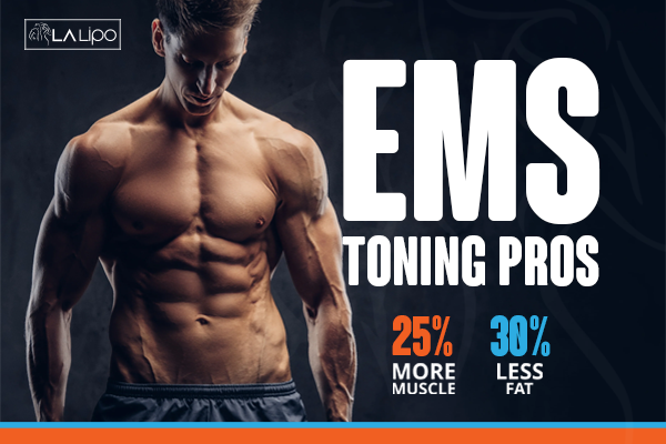 Image of man with sculpted stomach showing the fat loss and muscle gain of LA-EMS Body Sculpting Treatment Romford